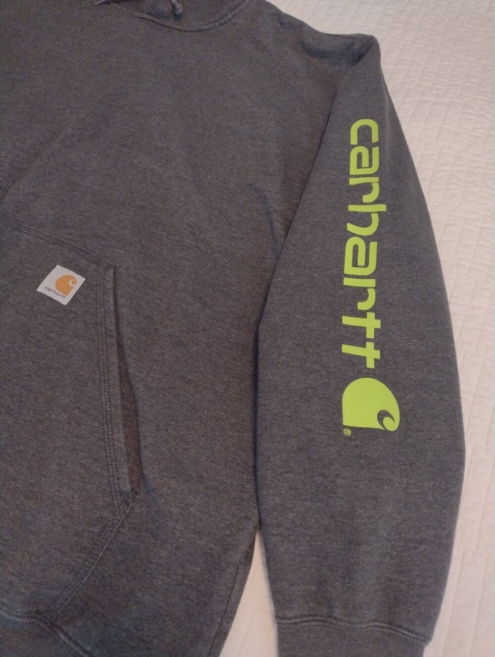 Carhartt Hoodie Mens 3XL Charcoal Grey Original Fit Pullover Workwear Sweatshirt
